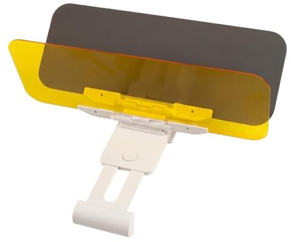 2 in 1 Sun Visor Extension for Car Anti Glare Polarized Car Sunshade for Day & Night Driving UV400 Protection Universal Visor Extender Clip-on for Windshield and Side Window Fits Cars SUVs Trucks