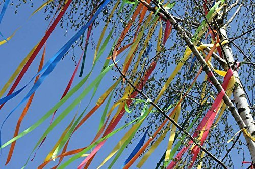 120m Maibaum Bänder 60 x 2m bunt wasserfest Polyband wetterfest