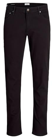 JACK & JONES Herr Plus Size Slim Fit Jeans Tim Original AM 814, Svart denim, 40W x 32L