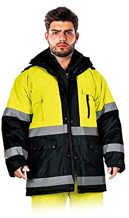 Reis Blue-Yellow-J_Xl gefütterte Schutzjacke, Gelb-Dunkelblau, XL Größe