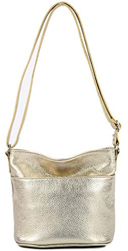 modamoda de T198 kleine Damen Leder Umhängetasche Schultertasche handmade in Italy