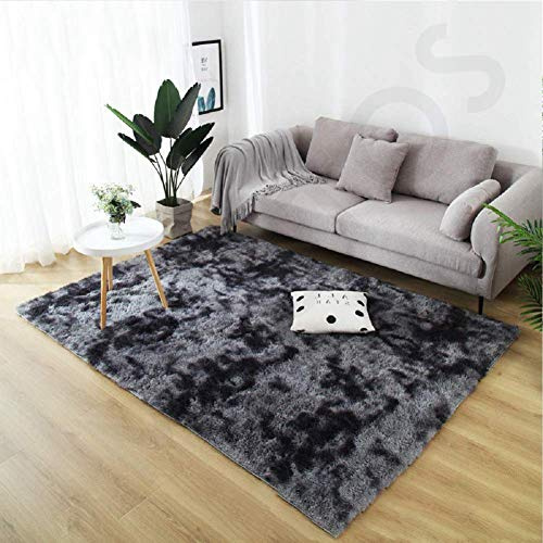 Muutos Teppich Wohnzimmer 150x160cm, Teppiche Hochflor Shaggy, Preiswert, Schaffell, für Wohnzimmer, Schlafzimmmer, Kinderzimmer, Esszimme - Dunkelgrau
