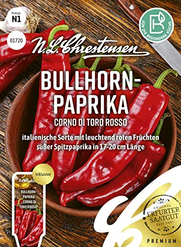 Bullhorn-Paprika Como di toro rosso N.L.Chrestensen Samen 1720