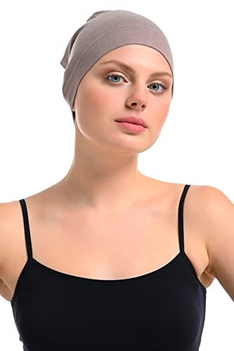 Bambusmütze zum Schlafen für Damen, Chemo & Sport | Chemo-Mütze bei Haarausfall, Mütze zum Schlafen & Sport aus Bambus & Baumwolle für empfindliche Kopfhaut