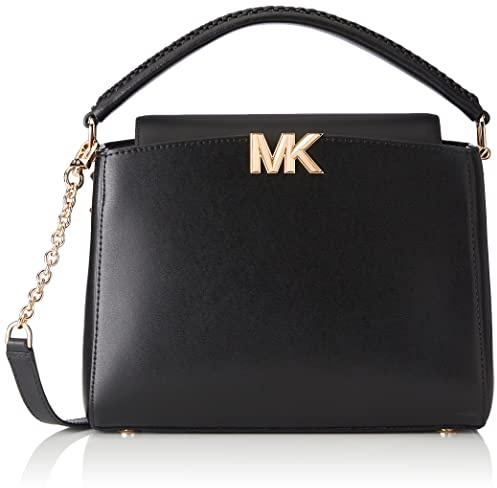 Michael Kors Women's MD TH Satchel, Black