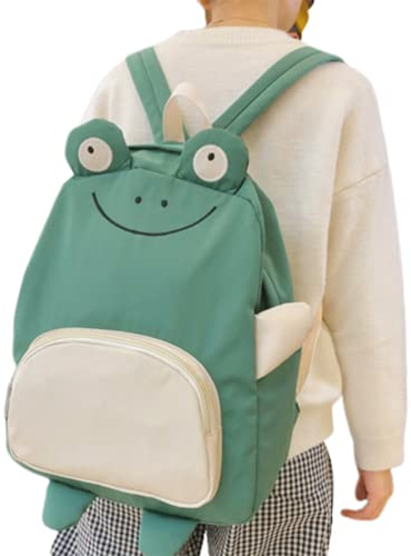 Bopchk Damentaschen Niedliche Schulrucksäcke Anime Für Teenager Mädchen Schultasche Tier Student Rucksack Bookbag Kawaii,Green