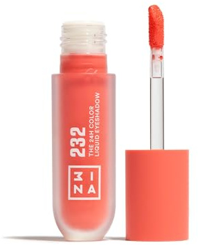 3INA MAKEUP - The 24H Color Liquid Eyeshadow 232 - Heiße Koralle Flüssiger Lidschatten - 24H Langanhaltende - Wasserfeste Formel - Leichte und Cremige Textur - Vegan - Cruelty Free | Flüssiger Lidschatten - 24H Langanhaltende - Wasserfeste Formel - Leichte und Cremige Textur - Vegan - Cruelty Free