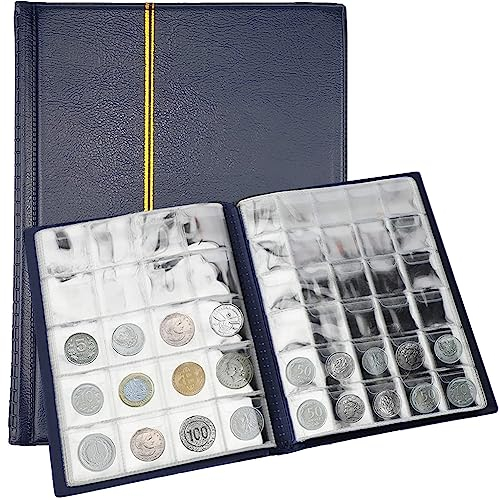 Album della Collezione con 250 Tasche per Monete, Porta Collezionisti, Libro per Medaglie e Distintivi di Varie Dimensioni