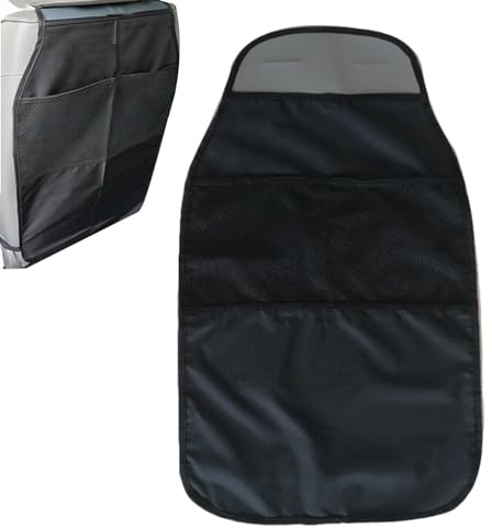 Lnhgh Protector de asiento trasero para, Protección de respaldo de asiento de coche ajustable con organizador, Protector de asiento trasero universal, Accesorios de coche duraderos para los que hacen