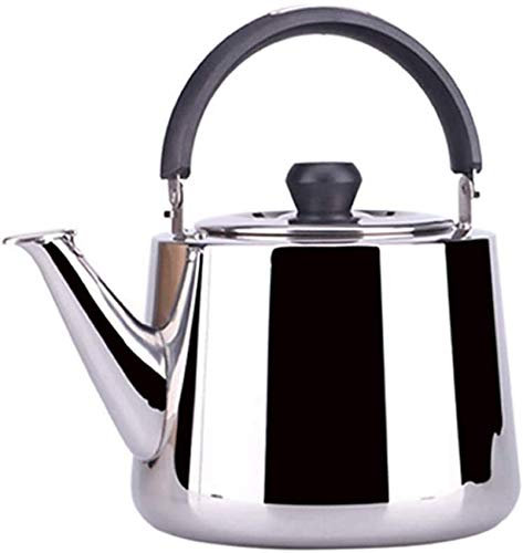 Hervidor de agua de acero inoxidable 304, tetera con silbato de 5L, estufa de Gas, Cocina de Inducción, pesa rusa gruesa Universal para el hogar DF