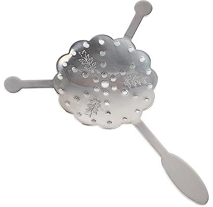 1 x Absinthe Spoon, Stainless Steel Absinthe Spoon, Vintage Wormwood Cocktail Bar, Glass Cup Drinking Filter, Hollowed Absinthe Fountain Spoon Dropper (Plum Absinthe Spoon)