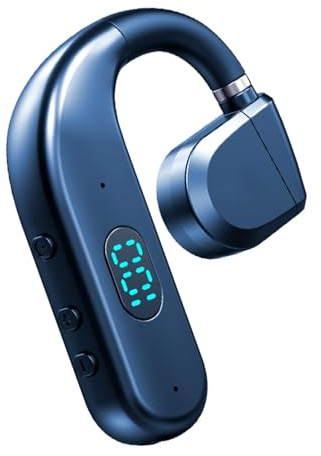 Wireless Single Earbud Bluetooth Headset mit Mikrofon Handy Telefon Freisprech Open Ear Einzeln Kopfhörer Kabellos mit Ohrbügel Schnurlos Ohrhörer Freisprecheinrichtung Ohr für Business Büro Fahren