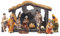 Belén de Navidad con Figuras, Pesebre de Navidad Completo, Figuras Belen Navidad Resina, Nacimiento Belen Navidad, Estatua de Sagrada Familia, Belén Navideño de Mesa para Decoración del Hogar Iglesia