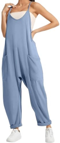 Lahloya Maternity Jumpsuit, Lahloya Maternity Jumpsuit One-Piece Outfit, Oversized Cotton Maternity Overalls for Women (light blue,L)