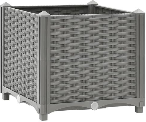 ShGaxin Arriate, Mesa De Cultivo, Jardineras Exterior, Huerto Urbano Terraza, Jardinera Balcon, Maceteros Exterior, Polipropileno 40x40x38 cm