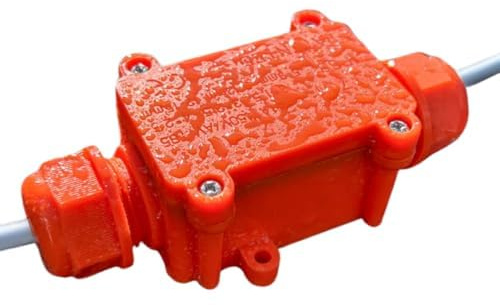 IP68 Waterproof Junction Box - 1 In, 1 Out - Secure Outdoor Electrical Connection Box for Cable Extensions and Lighting