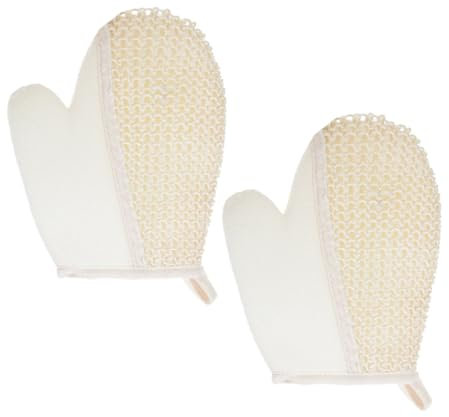 Ipetboom 2pcs Sisal Bath Shower Gloves for Exfoliating and Cleaning Dish Gloves for Dishwashing and Boys and Girls Body Wash Sisal for Spa and Pool