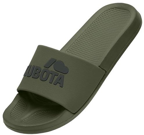 Kubota Claquette Homme - Sandales à enfiler - Chaussures Pour Piscine et Plage - Sandales été - Kaki - 45