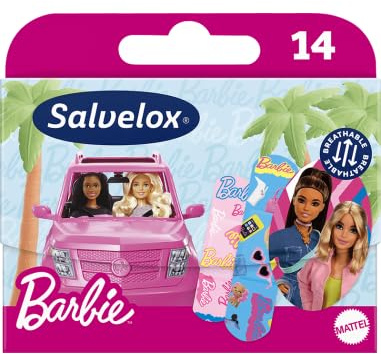 Salvelox Tiritas Barbie, Apósitos Adhesivos Infantiles, 14 Unidades