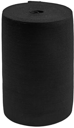 Waycreat Bande élastique de 15 cm pour couture, 5 mètres, noir