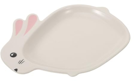 JECOMPRIS Ceramic Bunny Snack Plate Cute Rabbit Dessert Display Dish Fruit Salad Serving Tray for Casual Dining Restaurants Hotels