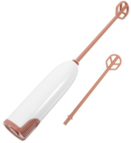 DIYEAH Mini Sbattitore Elettrico Portatile per Polvere di Latte con Asta Allungata e Design Smontabile per Facile Pulizia per Pappe e Bevande da Colore Bianco Caldo Riutilizzabile