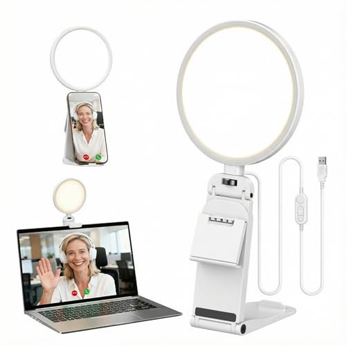LitONES 2 Pack Zoom Lighting for Computer, Laptop, Monitor & Webcam | Eye-Caring, 5Small Lighting, for Video Call, Conference, Streaming, 50 Modes, CRI>97.8