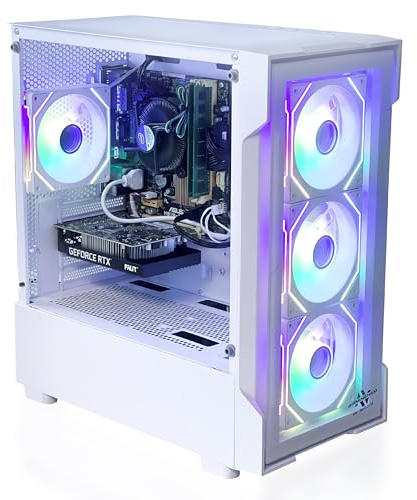 BIRMINGHAM AV Gaming PC – AMD Ryzen 7 5700X with RTX 5060 8GB, 32GB RAM, 1TB SSD, RGB Case, Windows 11 Pro - White