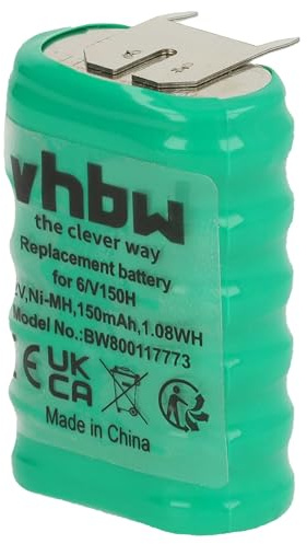 vhbw NiMH Ersatz Knopfzellen-Akku (150 mAh, 7,2 V, NiMH)