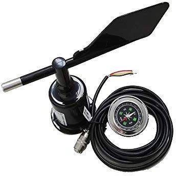 CALT Capteur de direction du vent 9-30 V CC 4-20 mA numérique analogique sortie girouette 0-360 portée de vent anémomètre pour station météo de jardin