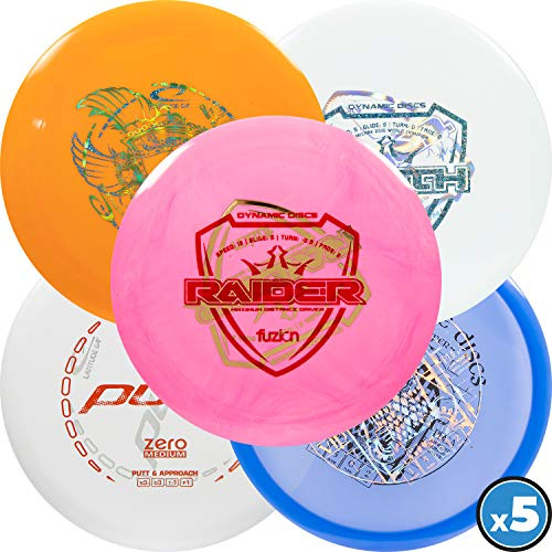 Lot de 5 disques dynamiques de golf Frisbee pour débutants – Comprend les pilotes, les parcours, les médiums et les putters – Plusieurs plastiques de DD, Latitude 64 et Westside