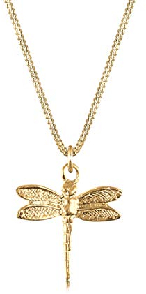 Elli halsband damer tank trollslända hänge filigran i 925 sterlingsilver, 450, Sterlingsilver, Utan