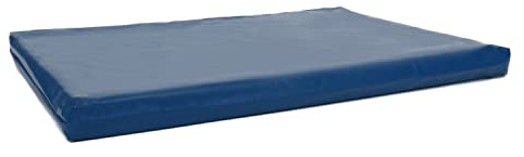 Jenny Wren - Foam Filled - Waterproof Dog Bed Heavy Duty Chew Resistant Mattress Outdoor Crate Cage Mat Pad - 30 x 20 x 2 (75cm x 52cm x 5cm) - Blue