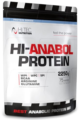 Hi Anabol Protein 91% Schokolade 2250g – Premium Protein Shake, Muskelaufbau, Diät Shake, Low Carb, Low Fat, hochwertiges Eiweißpulver – Hi Tec Nutrition
