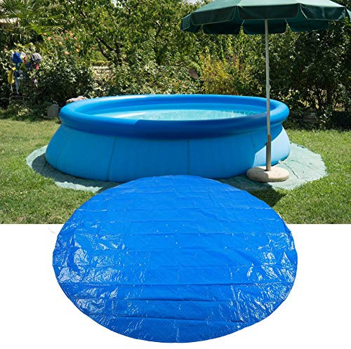 Buachois Pool Cover Ø 210~495cm Rund PE Pool Abdeckplane wasserdichte Regensichere Solarabdeckplane Plane für Aufblasbare Familienpool-Planschbecken und Villa-Garten Freien, Größe Pool 183-457 cm