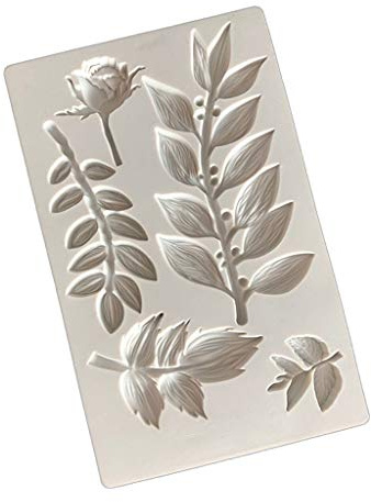 kdjsic Rose Fleur Feuille Vigne Silicone Moule Argile Fondant Moule Bricolage gâteau décoration Outil Sucre Bonbons Biscuits Chocolat Cuisson Moule