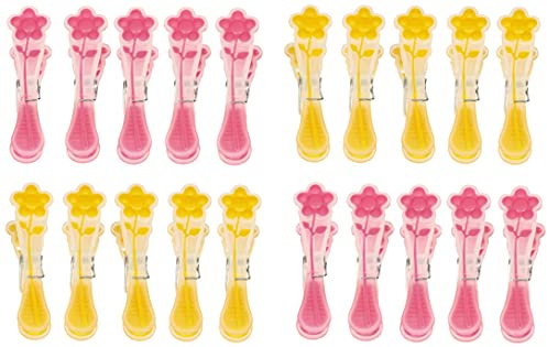 KOTARBAU® Wäscheklammern mit Gummieinlagen 20 Stück in Blumengestellt