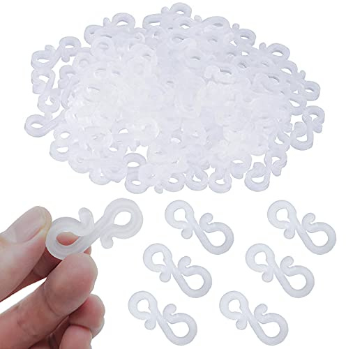 QISF 50 Pcs Gutter Hooks,Mini Plastic Outdoor Christmas Lights Hanging Hooks Party Lights Hanger Wire Holder for Christmas/Birthday/Anniversary Decoration