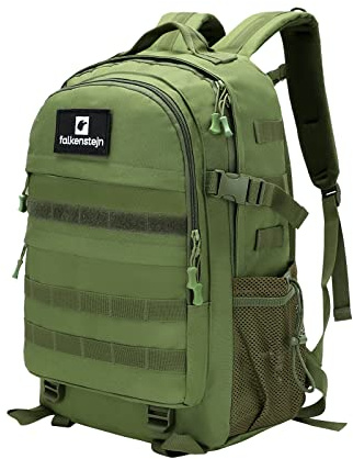 FALKENSTEJN Rucksack für Freizeit Outdooraktivitäten Schule Arbeit Multifunktionsrucksack (army 35/40l, 35L/40L)