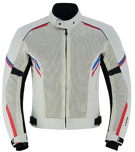 LOVO - Chaqueta Perforada Tricapa de Verano para Moto Hombre - Chaqueta Moto Verano Hombre con Alta Ventilación - Diseño Ligero y Seguro - Protecciones CE Incluidas - Chaquetas de Verano Moto Premium