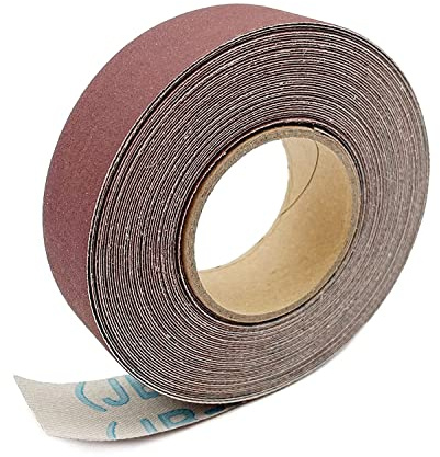 600 Grit Continuous Sandpaper Roll 2.54cm x 8m Emery Cloth Aluminium Oxide Abrasive Sandpaper Roll Drum Sander Sandpaper Rolls for Wood Furniture Finishing Metal Sanding Automotive Polishing