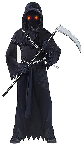 Grim Reaper Costume Kids Scary Halloween Costumes for Boys Girls