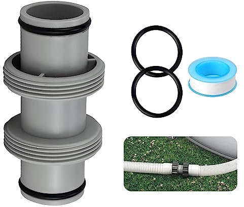 Connettore Tubo per Piscina 38 mm - Adattatore di Riparazione del Giunto con Nastro Sigillante Impermeabile per Giardini e Tubi Flessibili
