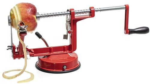 Sareva Apple peeler / Potato peeler - with suction cup - Red