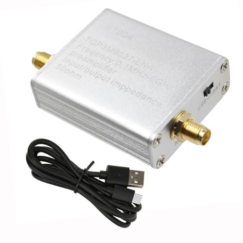 Greethga Amplificatore A Basso Rumore A Banda Intera da 100K-6GHz, Preamplificatore Ad Alto Guadagno da 20dB, Modulo LNA per RF e Radio SDR Definita dal Software