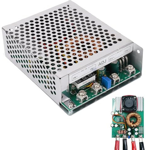 Aisny DC-DC Step Down Converter, 25V-90V to 2.5V-50V, 50A, 1000W, Adjustable Voltage, Buck Converter with Fan