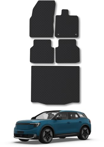 Fits Ford Explorer (2024+) 3mm Rubber Car Floor Mats | Tailored Fit Carpet Floor Mats non Slip Black Trim Full Coverage Compatible Accessory Front Rear Anti Slip
