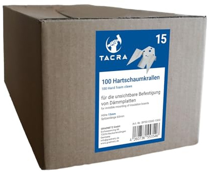100 TaCra Hartschaumkrallen/Klammern - Befestigung von Dämmplatten zur Isolierung/Dämmung *Made in Germany*