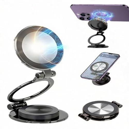 MYPOTO Supporto Telefono Auto Ventosa, Porta Cellulare Magnetico Pieghevole con 360°Braccio Metallico con magneti N54 compatibile con tutti i modelli di iPhone 16 15 14 13 12 e Samsung Pixel