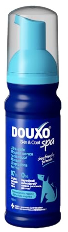 DOUXO® Skin & Coat SPA - Sköljfri rengöringsmousse för hundar, snabb och ultra-säker, 150 ml. Rengör och fräschar upp dörrbladet på ett säkert sätt och lämnar den mjuk, ljus och doftande.